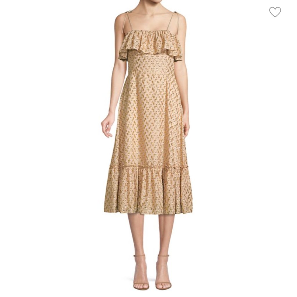 Savannah Elise Ruffle Midi Dress